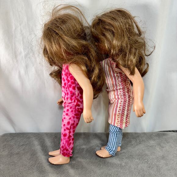 Marie Kruse Stylista Doll 14.5" Lot of 2 Hard Plastic Vinyl Brown Hair Green Eye - Picture 2 of 4